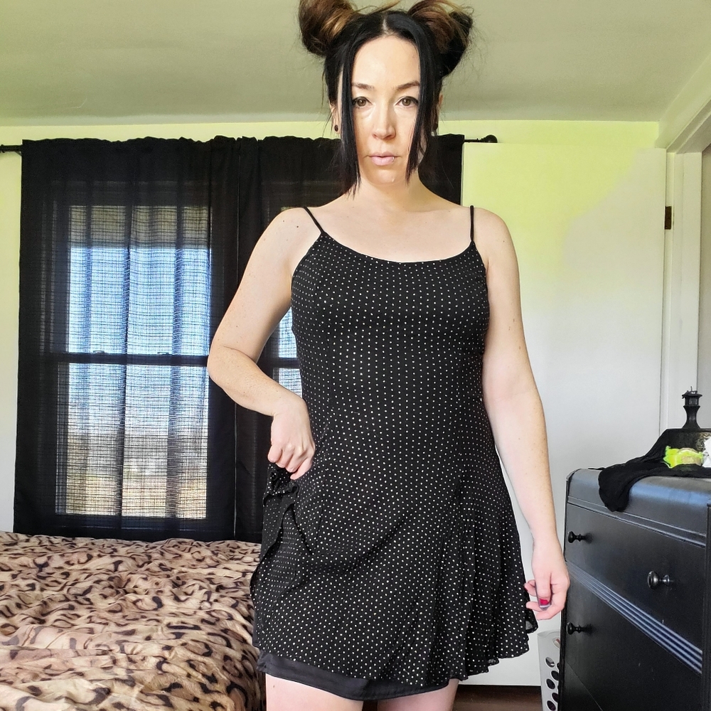 Vintage Rampage Spaghetti Strap Little Black Dress- Size 7
